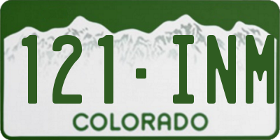 CO license plate 121INM