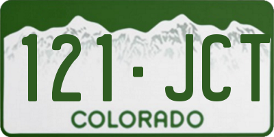 CO license plate 121JCT