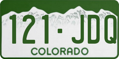 CO license plate 121JDQ