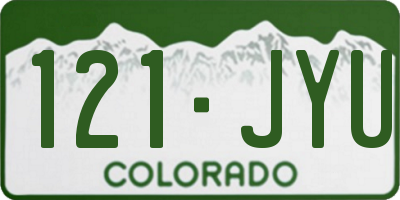 CO license plate 121JYU