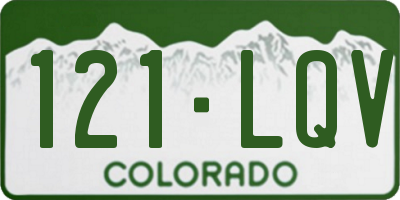 CO license plate 121LQV