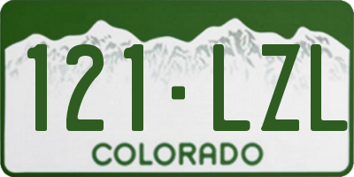 CO license plate 121LZL