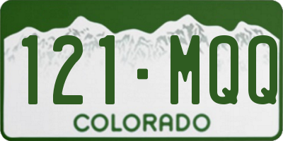 CO license plate 121MQQ