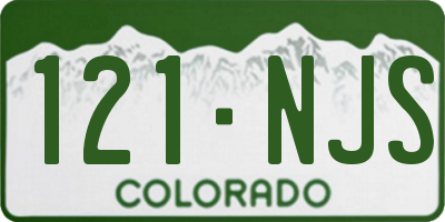 CO license plate 121NJS