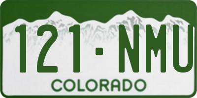 CO license plate 121NMU