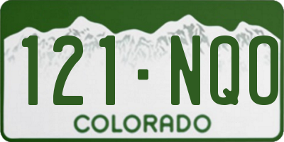CO license plate 121NQO
