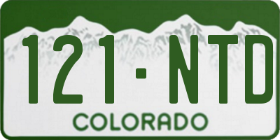 CO license plate 121NTD
