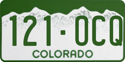 CO license plate 121OCQ