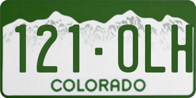 CO license plate 121OLH