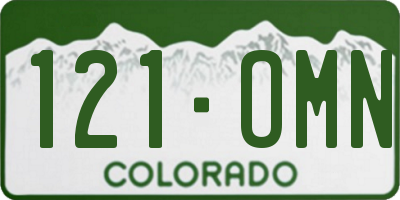 CO license plate 121OMN