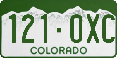 CO license plate 121OXC