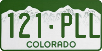 CO license plate 121PLL