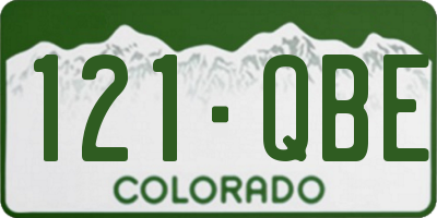 CO license plate 121QBE
