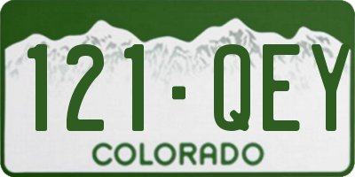 CO license plate 121QEY