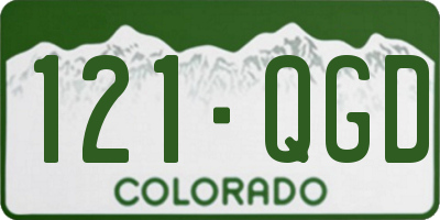 CO license plate 121QGD