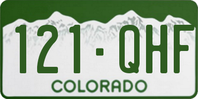 CO license plate 121QHF