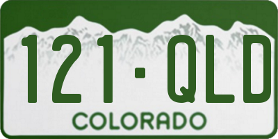 CO license plate 121QLD