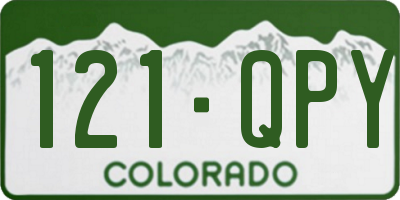CO license plate 121QPY