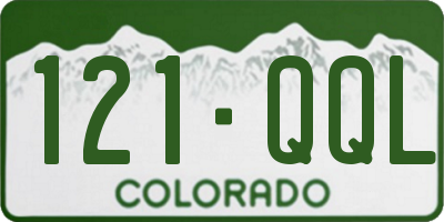 CO license plate 121QQL