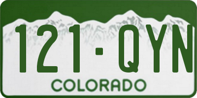 CO license plate 121QYN