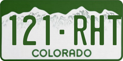 CO license plate 121RHT
