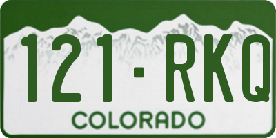CO license plate 121RKQ