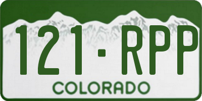 CO license plate 121RPP
