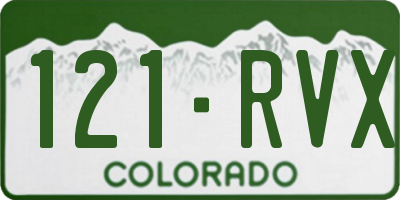 CO license plate 121RVX