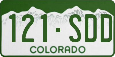 CO license plate 121SDD