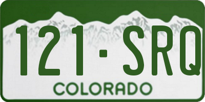 CO license plate 121SRQ