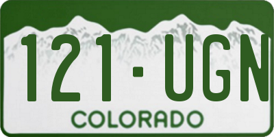 CO license plate 121UGN