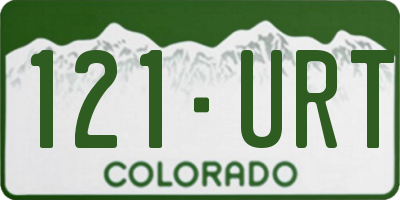 CO license plate 121URT