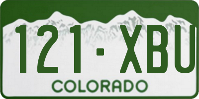 CO license plate 121XBU