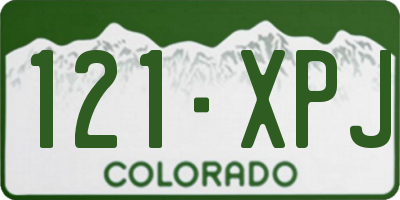 CO license plate 121XPJ