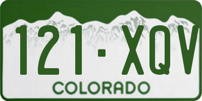 CO license plate 121XQV
