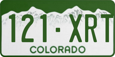 CO license plate 121XRT