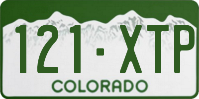 CO license plate 121XTP