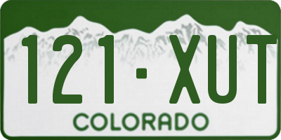 CO license plate 121XUT