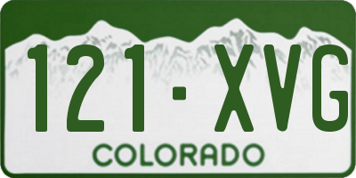 CO license plate 121XVG
