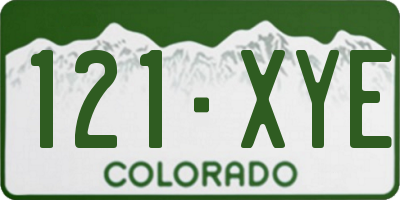 CO license plate 121XYE