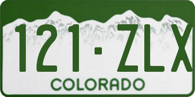 CO license plate 121ZLX