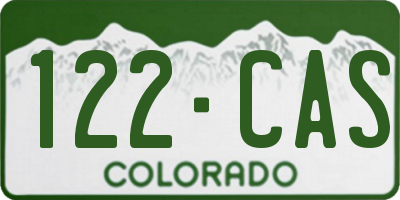 CO license plate 122CAS