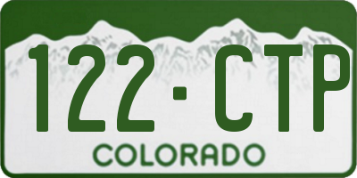 CO license plate 122CTP