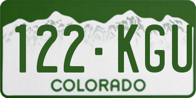 CO license plate 122KGU