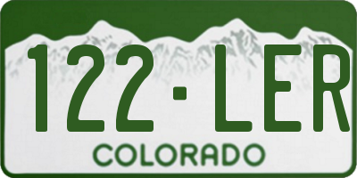 CO license plate 122LER