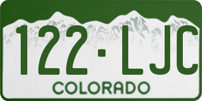 CO license plate 122LJC