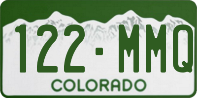 CO license plate 122MMQ
