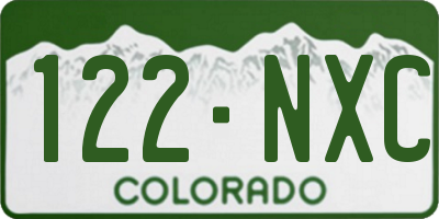 CO license plate 122NXC