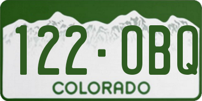 CO license plate 122OBQ
