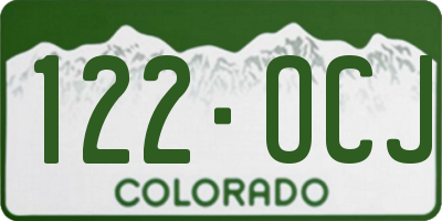 CO license plate 122OCJ